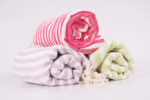 Fouta PeshtemalトルコタオルPestemal Hamamタオル卸売ブランケットトレンディなビーチタオル - Product Image 4