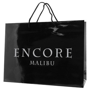 Color Gloss Laminated Eurotote Shopping Bag - dimensions are 16&quot; x 6&quot; x 12&quot;, features cardboard bottom and comes with your logo.