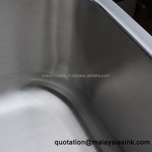 高品质不锈钢304厨房水槽双孔双碗流行风格铜水槽顶部 - Product Image 4