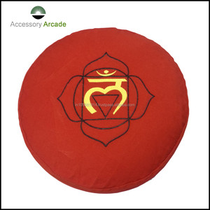 เบาะ Zafu ทำจากผ้าปักด้านบน,เบาะสำหรับการทำสมาธิโยคะมีสีสัน - Product Image 3