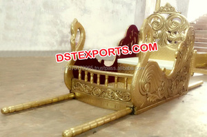 Jodha Akbar Doli Indian Wedding Palki Manufacturer Metal Open Doli Indian Wedding Wooden Doli for Bridal - Product Image 5