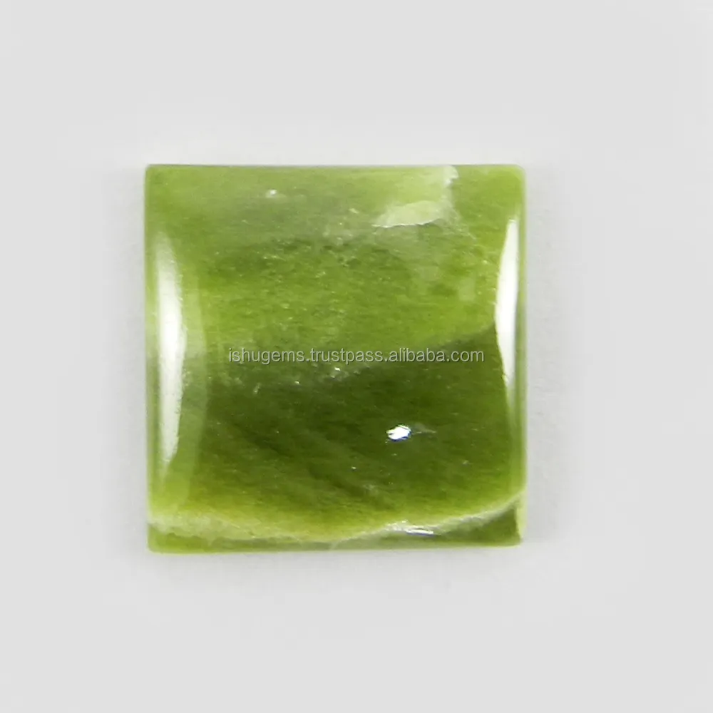 Factory Price Canadian Jade 16mm Square Cabochon 3.27 Gms Loose Gemstone For Jewelry Making