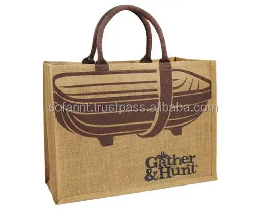 Jute Lamination Shopping Bag Canvas Tote Bag Jute Promotional Bags