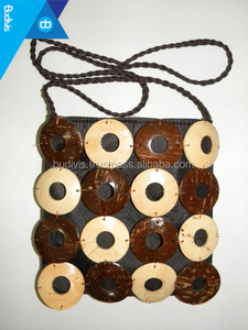 Ethnic Style Handmade Coconut Shoulder <strong>Bag</strong> Women's Handmade Coconut Handbag - Product Image 2