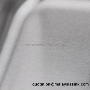 高品质不锈钢304厨房水槽双孔双碗流行风格铜水槽顶部 - Product Image 3