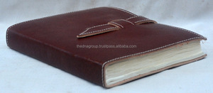 Personalizzato Vera Pelle Morbida Ufficiale Indiano Artigianato Aziendale Gifting Notebook In Pelle con Cinghia di chiusura in pelle Pianura - Product Image 3