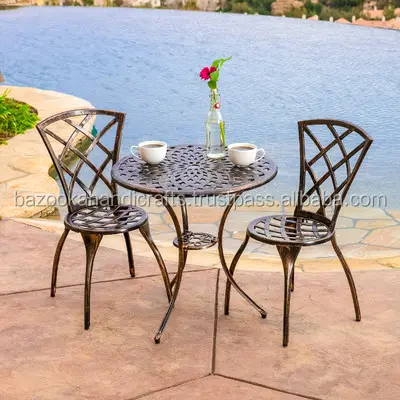 Tuinmeubelen, Gegoten Aluminium Bistro Set, Tuinmeubilair