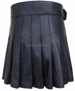 男性用の調節可能な黒の牛革レザーキルト - Product Image 3