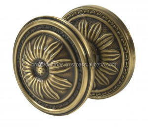 <strong>OMG</strong> Industries Modern Brass Kitchen Cabinet Knob Decorative Mortise Door Knob Handle Bedroom Hotel Living Room Dresser Drawer