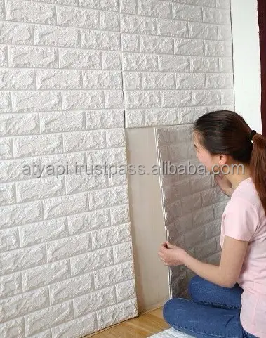 2017 جديد نمط 3d Pe رغوة الطوب الجدار ملصق/الطوب الجدار ملصق لتزيين المنزل تصميم