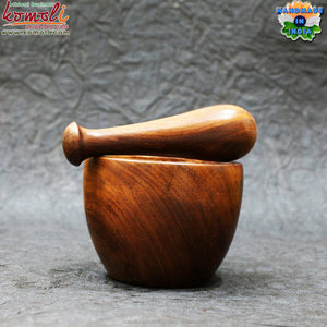 En İyi kalite ahşap mutfak aracı özel ahşap harcı ve pestle seti için mutfak kullanımı hindistan'dan toptan - Product Image 5