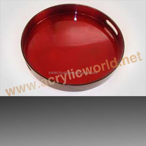 Serving <strong>Tray</strong> With 2 Handles <strong>Custom</strong> <strong>White</strong> Acrylic <strong>Tray</strong> Acrylic <strong>Tray</strong> Cover - Product Image 2