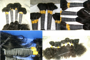 100% Unprocessed One Donor Hair Stop Quality Fast Delivery Indian Virgin Remy Human Hair <strong>Bulk</strong> &amp;waft Brown Color Long <strong>Bulk</strong> Hair - Product Image 3