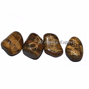 Trend hint doğal cilalı ağaç akik boyalı turkuaz eskitme taşlar karışık boyalı çakra taşlar Rune eskitme taşlar - Product Image 6