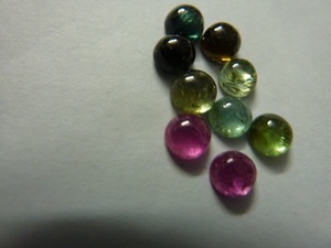 Loose Color Gemstone Green Tourmaline 4mm Round As Per Your Need <strong>Cabochons</strong> for Making Jewelry - Product Image 2