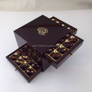 Wooden <strong>Box</strong> for Dates <strong>with</strong> 4 Drawers Stock Available - Product Image 3
