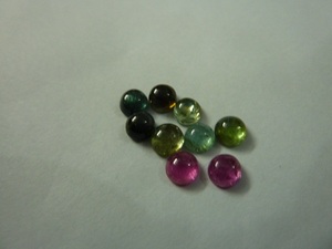 Loose Color Gemstone Green Tourmaline 4mm Round As Per Your Need <strong>Cabochons</strong> for Making Jewelry - Product Image 3