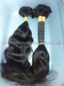 2026 Good Quality Wholesale 100% Remy Raw Hair <strong>Bulk</strong> ,curly <strong>Bulk</strong>.Good Feedback Remy Human Hair From India. Nice Hair - Product Image 4