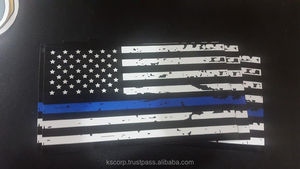 Custom Thin Blue Line <strong>USA</strong> Flag Stickers Custom Blue Line Police <strong>Decal</strong> Vinyl Sticker Outdoor Waterproof Car Windows Stickers