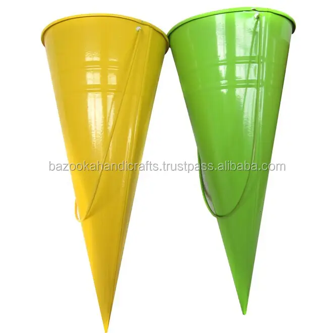 Colourful Hanging Metal Cone、Solid Metal Flower Cone、Decorative Flower Cone