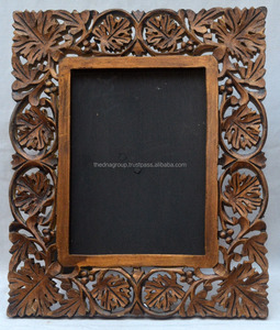 印度手工艺品叶子设计木制相框 - Product Image 2