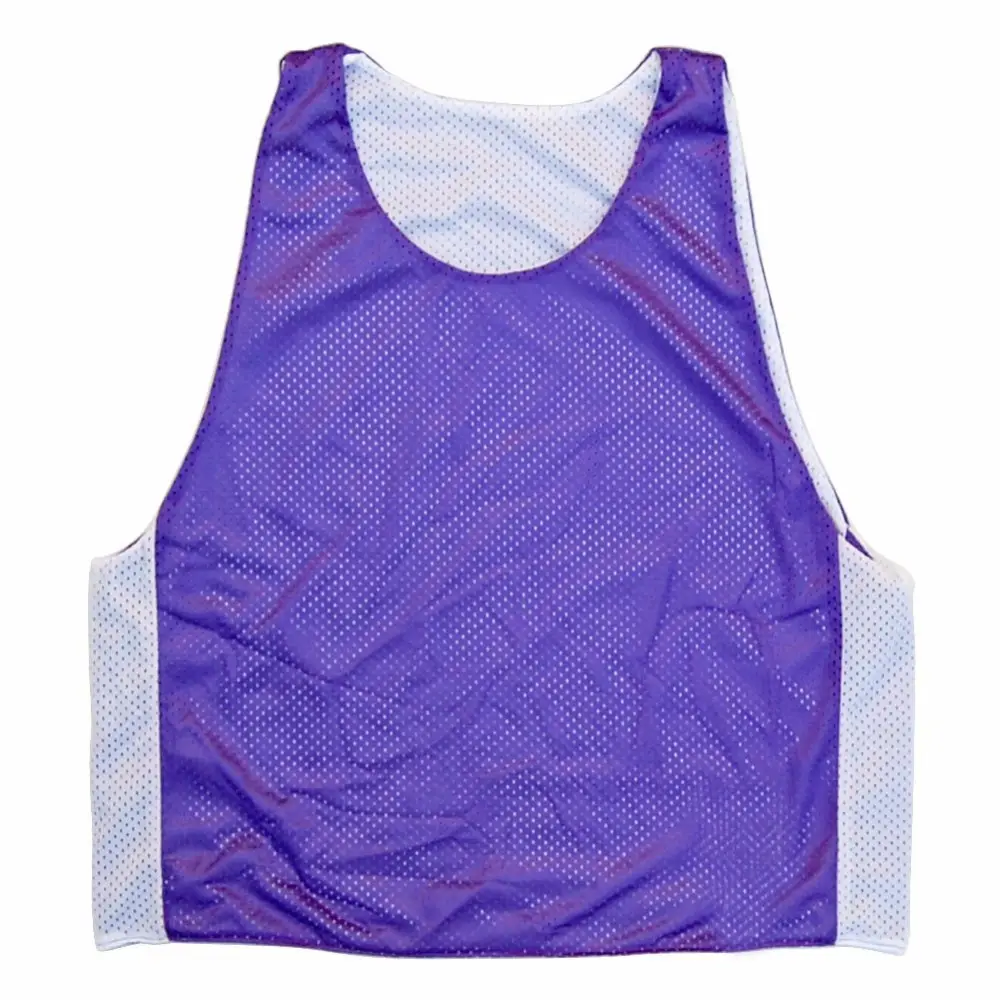 Em branco Malha Lacrosse Pinnies Reversíveis