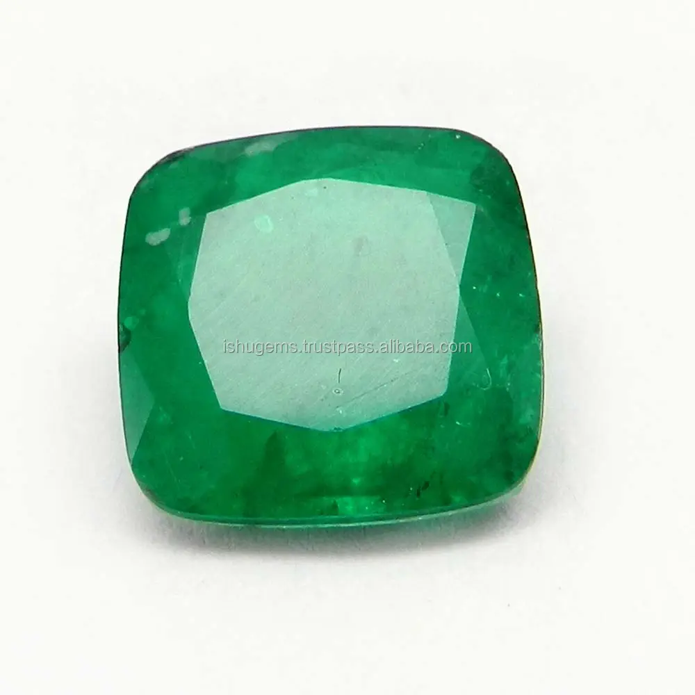 Almofada corte 16x16mm Solto Gemstone Doublet 12.25 Cts Esmeralda Cor Bio Gibão