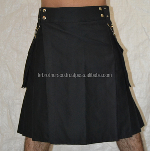 Erkekler siyah Ultra Modern özel yapılmış şık iş amaçlı <span class=keywords><strong>Kilt</strong></span> ile ayrılabilir cepler boyutu 28 "-60"