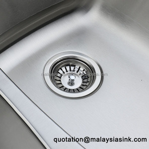 高品质不锈钢304厨房水槽双孔双碗流行风格铜水槽顶部 - Product Image 5