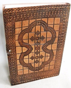 Diario in pelle Tree of life notebook in rilievo color marrone chiaro diario regalo indiano in vera rilievo fatto a mano con chiusura a bottone - Product Image 2