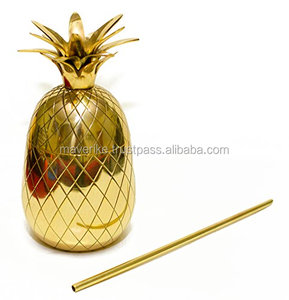 Gold Pineapple Shaped Cocktail Bar Standing Tumbler Mug <strong>Cup</strong> Bar Ware Drinking Party for <strong>All</strong> <strong>Types</strong> <strong>of</strong> Beverages - Product Image 6
