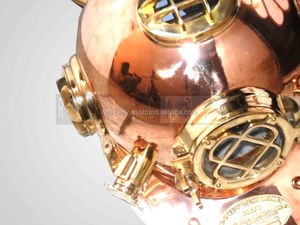 Copper Us Navy Antique Diving Divers Helmet for Book Newspaper MapsファインプリントArcheologはんだ付け修理科学と工芸品