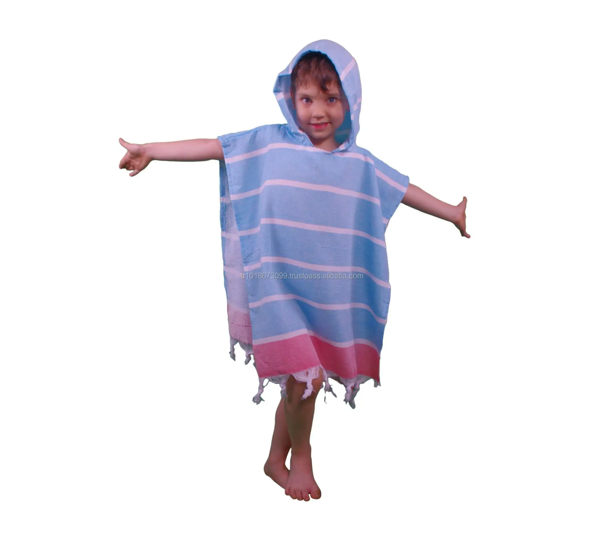 Asciugamano Pestemal con cappuccio Poncho surf donna uomo e bambino 1244 Poncho con cappuccio per bambini surf bambino nuoto panno cambio