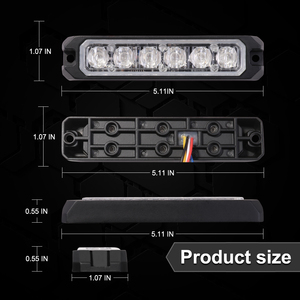 12-24V IP68同步6件3W led警示灯侧紧急闪烁灯的车辆