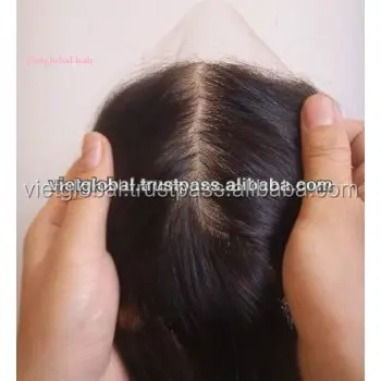 Popolare Vietnamita ricci di seta chiusura di base e ricci estensioni dei capelli di fusione