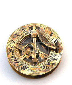 アンティークヴィンテージ刻印幾何学コンパスハットンガーデンロンドン1898ラウンドサンダイアルコンパスCHCOM436