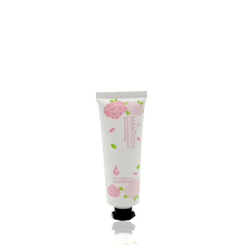 white cosmetic hand cream ointment packaging tube with octagon cap