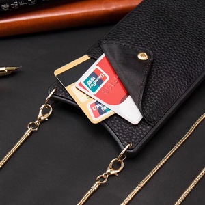 TENCHEN-Dell'unità di elaborazione e Custodia In Pelle Crossbody Tracolla A Catena In Metallo Handyketten per Il caso di <span class=keywords><strong>Iphone</strong></span> 6 <span class=keywords><strong>7</strong></span> X