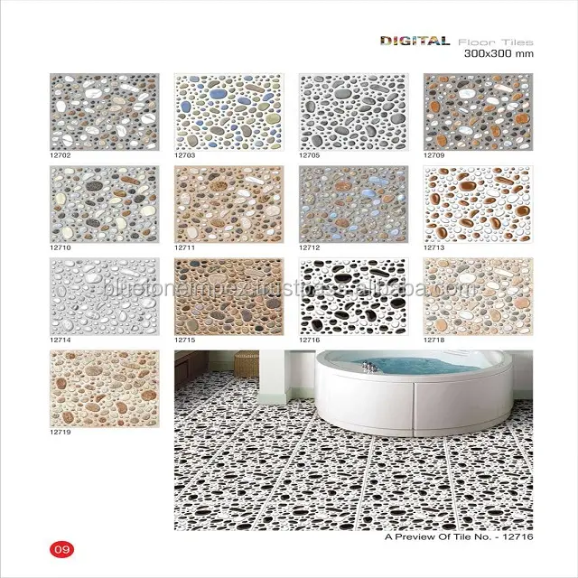 1st choice Grade AAA 300x300mm glazed r bathroom floor rustic tile made in india