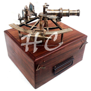 Sale for <strong>Henry</strong> Barrow &amp; Co. London 8&quot; Brass Ship Sextant German Sextant With Hardwood Box Handmade Brass Sextant CHSEX10045