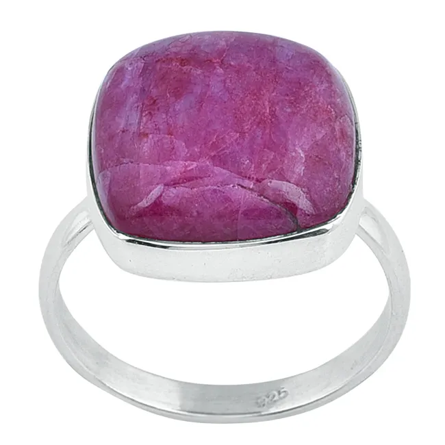 Almofada Pink Rainbow Moonstone Sterling Silver Ring Jewelry Ring da loja por atacado Agora a preço de fábrica Stone Jewelry for Sale