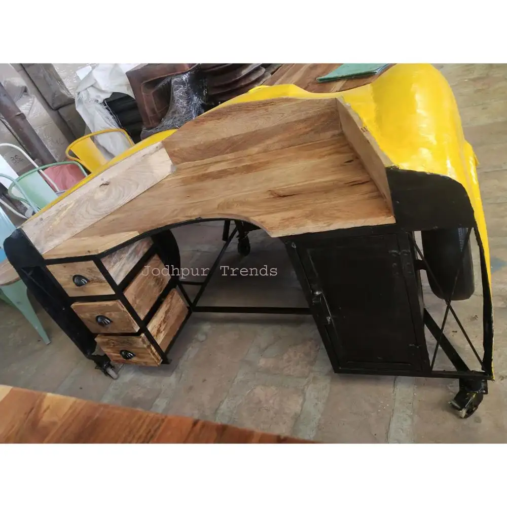 Автомобильная Мебель промышленный дизайн автомобиля офисный стол в винтажном стиле Восстановленный деревянный стол