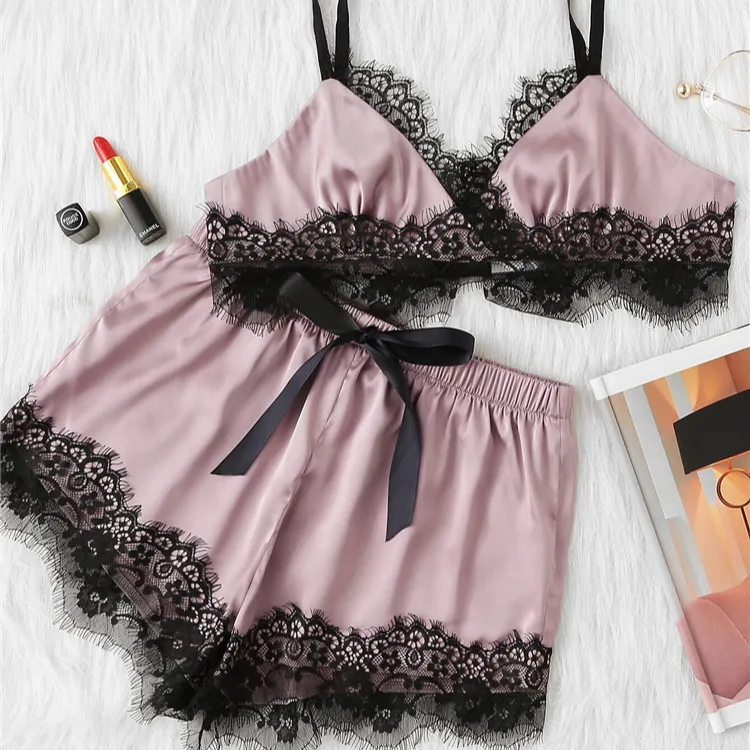 Lingerie sensual quente, atacado, verão, roupa de dormir noturna para mulheres, roupas