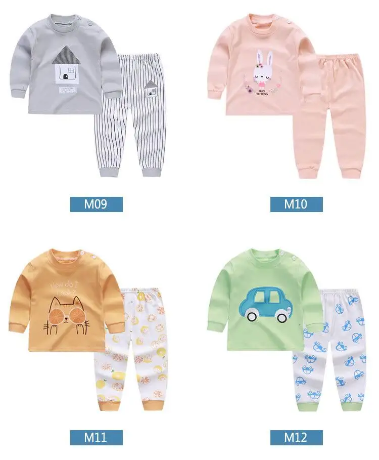 Pijama de dormir de material de algodón para bebé con dibujo de animales