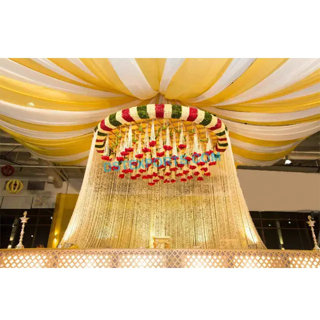 Decorações de flores para casamento, decoração de flores de bollywood, fabricante indiano de casamento e expositor