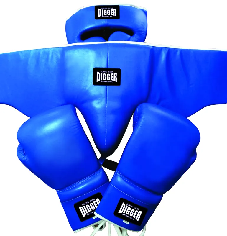 Hochwertige Box ausrüstung Trainings handschuhe Tasche Head Guards Leistens chutz Thai Kick Boxing Stanz handschuh DG-50122