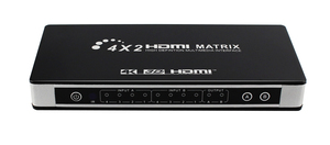 Conmutador de matriz hdmi 4 en 2, compatible con 4K, 30Hz, CEC ARC con salida de audio - Product Image 2