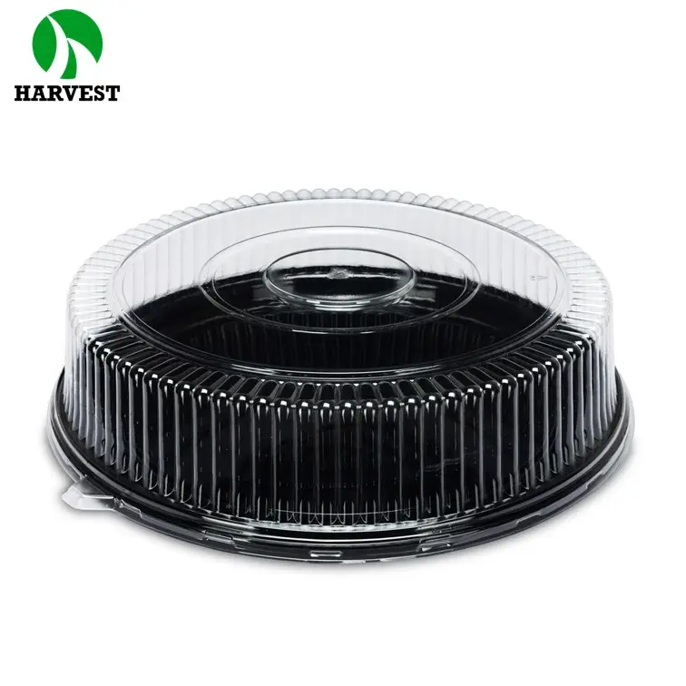 Blister takeaway disposable plastic cake round box with clear dome lid