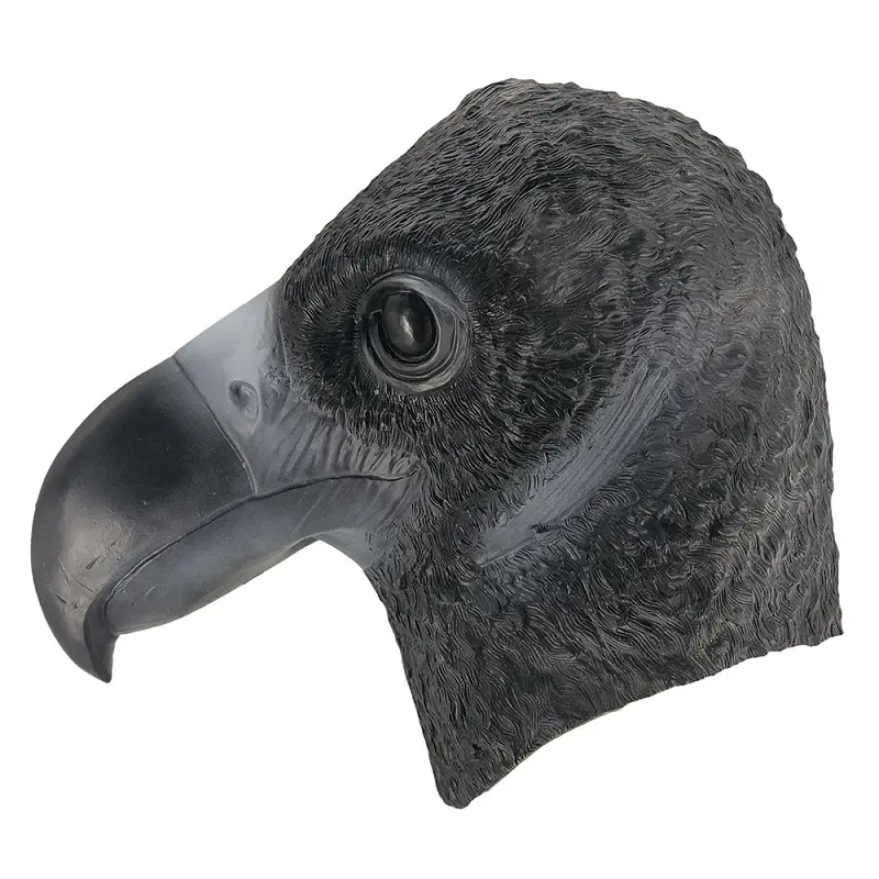 Cao Su Tuyệt Vời Raven Bird Head Cosplay Trang Phục Đảng Crow Mask