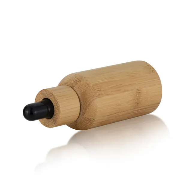 Bottiglia di bambù di olio essenziale di siero per ciglia di lusso unico di vendita calda con contagocce